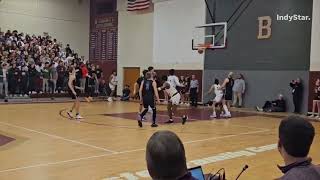 Indiana high school basketball highlights Brebeuf Jesuit beats Guerin Catholic [upl. by Einaffit]