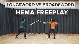 Longsword vs Highland Broadsword HEMA [upl. by Adnolehs874]