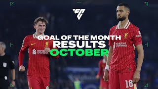 Octobers Goal of the Month Result  Salah Kapocs Gakpo Liverpool FC [upl. by Bryan867]