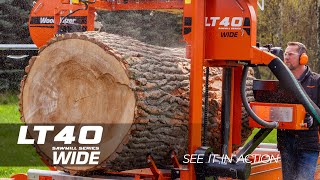 LT40WIDE the famous WoodMizer sawmill – now with WIDE head  See it in action  WoodMizer Europe [upl. by Jahn]