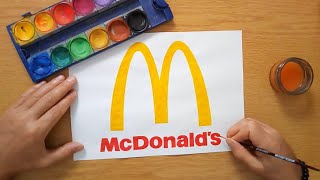 How to draw the McDonalds logo 2024 [upl. by Nevetse]