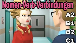 Die wichtigsten Nomen Verb Verbindungen A2  B1  B2  C1 [upl. by Einnaej103]