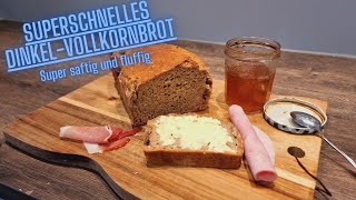 Schnelles DinkelVollkornbrot I Backen  Baking [upl. by Apthorp]