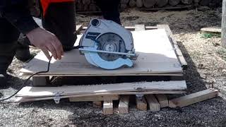 Einhell BTCS 14001 Circular Saw and Wood Cutting [upl. by Aurea344]