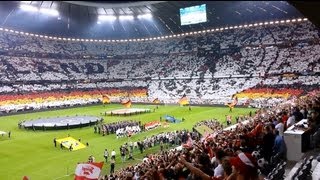 Deutschland  Österreich 30 WMQuali 2014 Part 35 Choreo Lahm und Ballack Ehrung 06092013 [upl. by Arza]