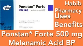 Ponstan Forte 500mg used for  Ponstan tablet uses [upl. by Sik]