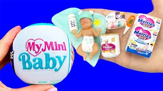 DIY MINIATURE CRAFTS FOR SILICONE BABY DOLL  UNBOXING MY MINI BABY [upl. by Xanthus]