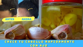 HAZ CRECER EL PELO MES A MES USANDO AJO 🤩ACEITE DE AJO PARA EL CRECIMIENTO ⚠ FUNCIONAAFROFELIZ [upl. by Ajnot]