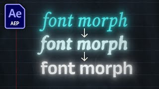 How to Morph Between Fonts in After Effects Easy Tutorial No Plugins [upl. by Yeliac]