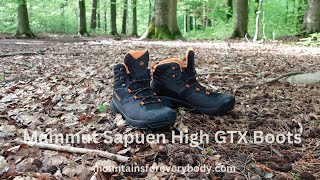 Mammut Sapuen High GTX Boots Review  High Quality Hiking Boots [upl. by Sorgalim]