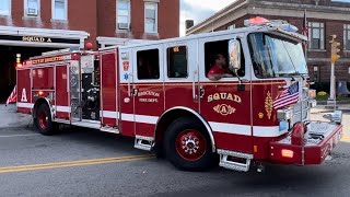 Brockton MA Fire Department Squad A responding [upl. by Ylro]