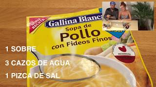 SOPA DE SOBRE RECETA FACIL [upl. by Zasuwa]