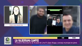 REVOCATORIA AL ALCALDE DE LIMA Y SUS REGIDORES PROMOTORA LIA VALDERRAMA CON RESOLUCIÓN DE LA ONPE [upl. by Dita]