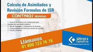 asimilado a salarios y formulas ISR [upl. by Ryhpez554]