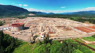 LNG Canada construction progress update July 2021 [upl. by Robinette]