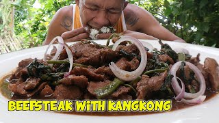 BEEF STEAK WITH KANGKONG [upl. by Gerek]