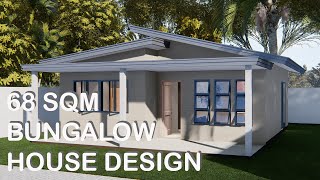 68 SQM BUNGALOW HOUSE DESIGN  Konsepto Designs [upl. by Yleoj650]