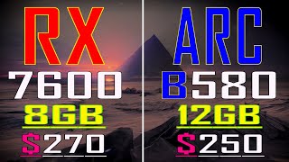 RX 7600 vs ARC B580  RYZEN 7 9800X3D  PC GAMES BENCHMARK TEST [upl. by Iturhs]