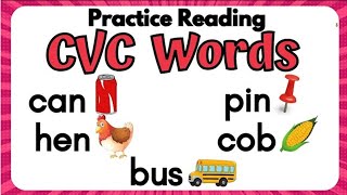 Lets Practice Reading CVC Words  Learn how to read A  AT Word Family  Reading 3Letter Words [upl. by Gahan944]