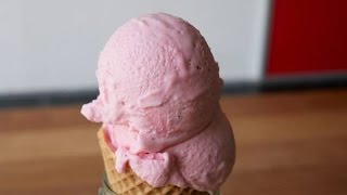 Erdbeereis Selber Machen Rezept  Homemade Strawberry Ice Cream Recipe  ENG SUBS [upl. by Nereus]