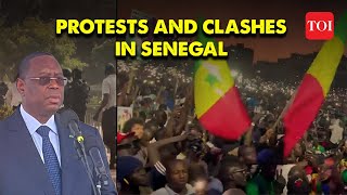 Senegal Crisis Massive Protests Erupt as President Macky Sall delays Feb 25 presidential polls [upl. by Ahcrop]