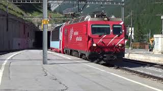 Zugverkehr im Bahnhof Zermatt  MatterhornGotthardBahn GlasierExpress  AL  191007023 [upl. by Yessej]