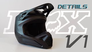 NEW FOX V1 HELMET  UNBOXING amp DETAILS SIZE M  Youth L EQUIPMENT REVIEW [upl. by Akinehs]