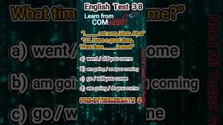 English PreIntermediate 5 Test 38 EnlgishTests EnglishGrammer [upl. by Adnuhser]