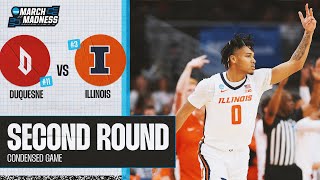 Illinois vs Duquesne  Second Round NCAA Tournament extended Highlights [upl. by Jew]