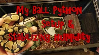 My Ball Python setup and stabilizing humidity [upl. by Adham]