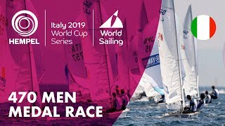 470 Men Medal Race  Hempel World Cup Series Genoa 2019 [upl. by Norbel544]