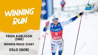 Karlsson goes solo to win 50 Mass at Holmenkollen  FIS Cross Country World Cup 2324 [upl. by Lenaj]