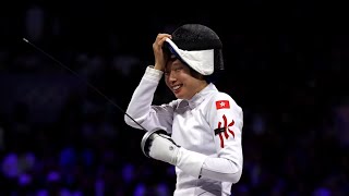 fencing Man Wai Vivian Kong Wins Women’s Fencing Epee Individual Gold at paris2024 [upl. by Rowen]