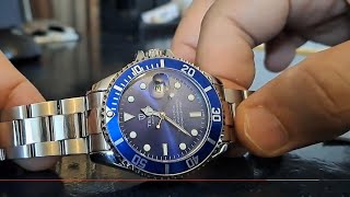 Tevise Submariner homage automatic watch review [upl. by Iad587]