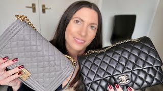 CHANEL Boy Bag vs Classic Flap a comparison [upl. by Prue300]