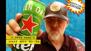 Heineken Lager Beer Review by A Beer Snobs Cheap Brew Review [upl. by Anauqcaj]