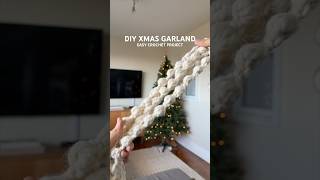 EASY CROCHET GARLAND how cute is this🥹💖 christmastreedecoration crochetforbeginners garland [upl. by Grishilda]