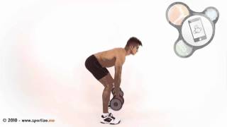 Romanian Deadlift with dumbbells  Peso muerto rumano con mancuernas [upl. by Fosque627]