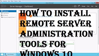 How to Install RSAT on Windows 10 Computer [upl. by Caryn]