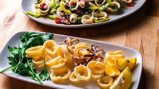 Two Quick and Easy Calamari Recipes [upl. by Cazzie]