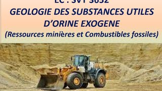 Géologie des substances utiles dorigine exogène Partie 39 géosciencesSVT [upl. by Aryaz]