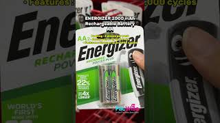 Original ENERGIZER 2000 mAh Rechargeable Battery AAAlkaline BatteryBateri Alkali 1Pack [upl. by Cariotta]