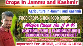 Crops In Jammu and Kashmir  Horticulture  Sericulture  Floriculture  Apiculture  Schemes [upl. by Idnem]