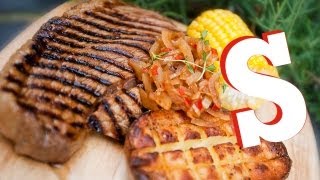 BBQ COLA STEAK RECIPE  Sorted Food [upl. by Sarson]