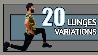 20 Lunges Variations  Learn 20 Body Weight Lunges Variations [upl. by Areis]