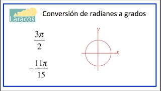 Conversión de Radianes a Grados ejemplo 1 [upl. by Nhoj929]