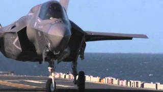 F35B Vertical Landing on the USS WASP LHD1 Assault Ship [upl. by Rick919]