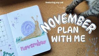 November Plan With Me  2024 Bullet Journal Spreads [upl. by Yenitirb]