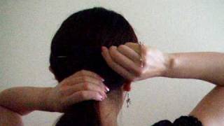 How to use a hair stick  easy Kanzashi style 1 by KanzashiR [upl. by Beitch632]