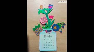 DIY floral calendar 🗓️ aesthetic nature diy calendar [upl. by Faludi]